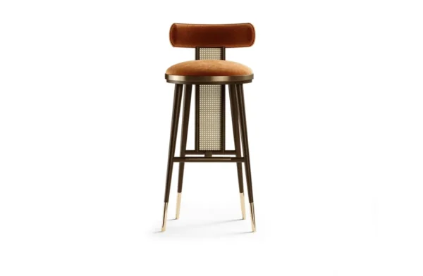 - the blakey bar chair incorporates the mid-century modern elements in a more contemporary concept. Its main feature, the rattan element supporting the back, makes it a perfect fit for today’s stylish bars. - the blakey bar chair incorporates the mid-century modern elements in a more contemporary concept. Its main feature, the rattan element supporting the back, makes it a perfect fit for today’s stylish bars.