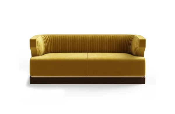 - <div>inspired by the well-known american jazz saxophonist gene ammons, the ammons sofa seeks to convey boldness and luxury through the polished brass details and the soft colorful fabric. It intends to give a fresh aura to any design, and its strong shape is what makes it so unique. </div> - inspired by the well-known american jazz saxophonist gene ammons, the ammons sofa seeks to convey boldness and luxury through the polished brass details and the soft colorful fabric. It intends to give a fresh aura to any design, and its strong shape is what makes it so unique.