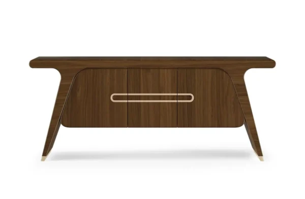 - <div>drawing inspiration from the mid-century aesthetic, the stuart sideboard brings a modern look to any interior. Made of matte teak wood with brass details make this the best choice for all mid-century admirers. This sideboard is a versatile piece and it can be placed in a living room or be used as a drink cabinet. </div> - drawing inspiration from the mid-century aesthetic, the stuart sideboard brings a modern look to any interior. Made of matte teak wood with brass details make this the best choice for all mid-century admirers. This sideboard is a versatile piece and it can be placed in a living room or be used as a drink cabinet.