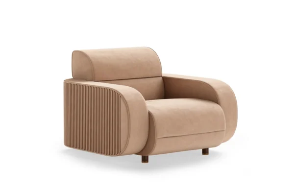 - rollins is the perfect armchair to fulfill your sophisticated mid-century project. The pattern design on the arms and back, combined with the brass base, made this armchair an elegant choice to be the spotlight in any living room. - rollins is the perfect armchair to fulfill your sophisticated mid-century project. The pattern design on the arms and back, combined with the brass base, made this armchair an elegant choice to be the spotlight in any living room.