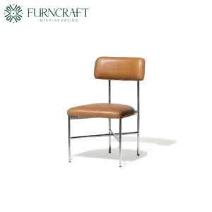 YARRA DINING CHAIR AUBURN LEATHER