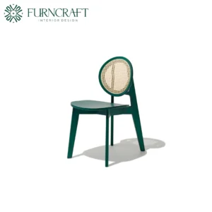 FURNCRAFT CANE 02 DINING CHAIR GREEEN (2)