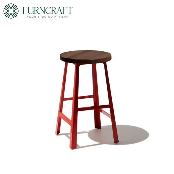 Abode Counter Stool Wood Seat Red