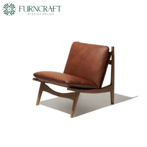 Alyson Lounge Chair Matte Light Brown Leather