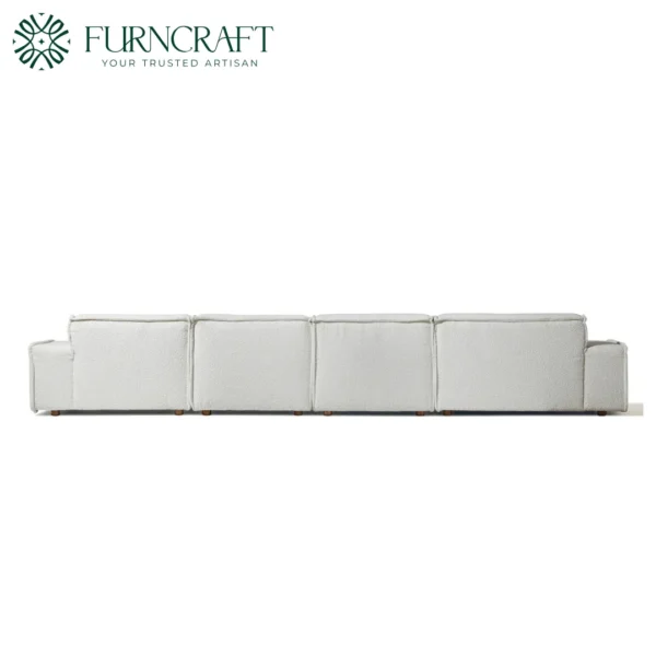 Brownsville Section Sofa Ivory Bouclé