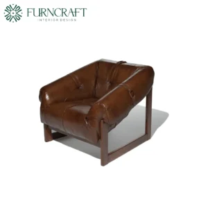 FURNCRAFT ID BRUCE LEATHER LOUNGE CHAIR (4)