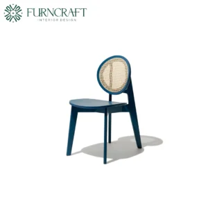 FURNCRAFT ID CANE 02 DINING CHAIR OCEAN BLUE