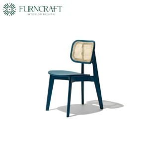 FURNCRAFT ID CANE DINING CHAIR BLUE (2)