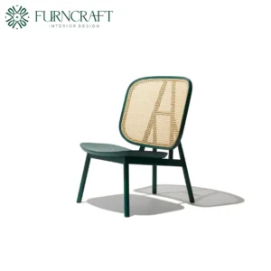 Cane Lounge Chair Green