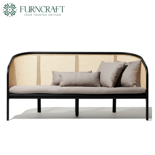 Cane Sofa Charcoal Black