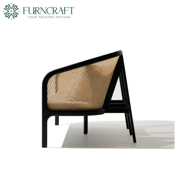 Cane Sofa Charcoal Black