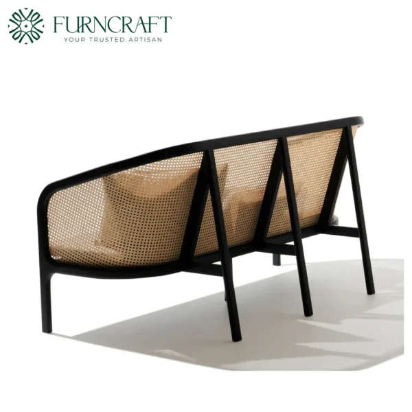 Cane Sofa Charcoal Black