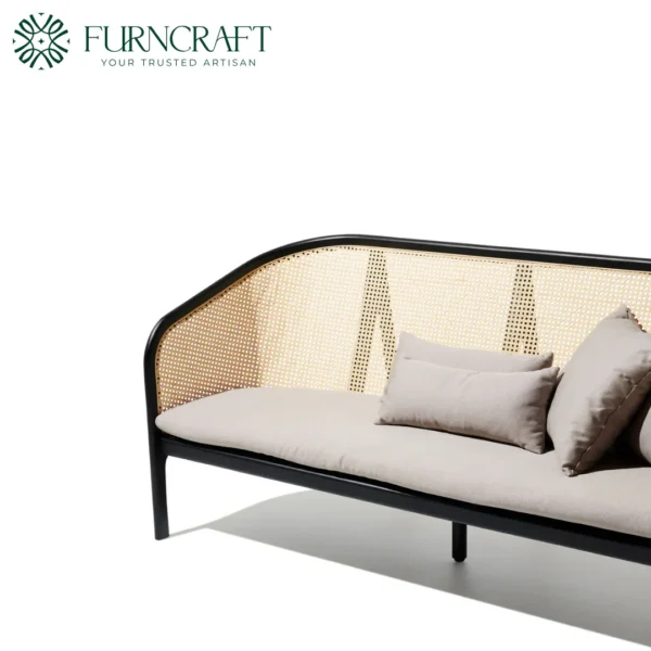 Cane Sofa Charcoal Black