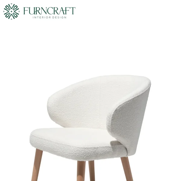 Furncraft Id Caprice Dining Chair White Boucle