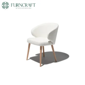 FURNCRAFT ID CAPRICE DINING CHAIR WHITE BOUCLE