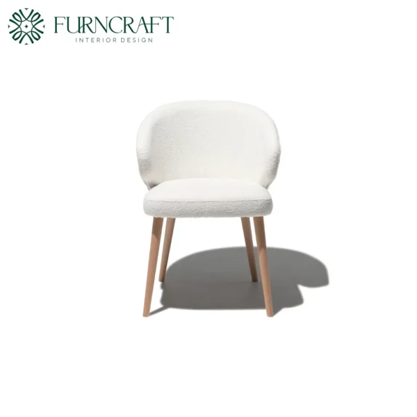 Caprice Dining Chair White Boucle - Image 2