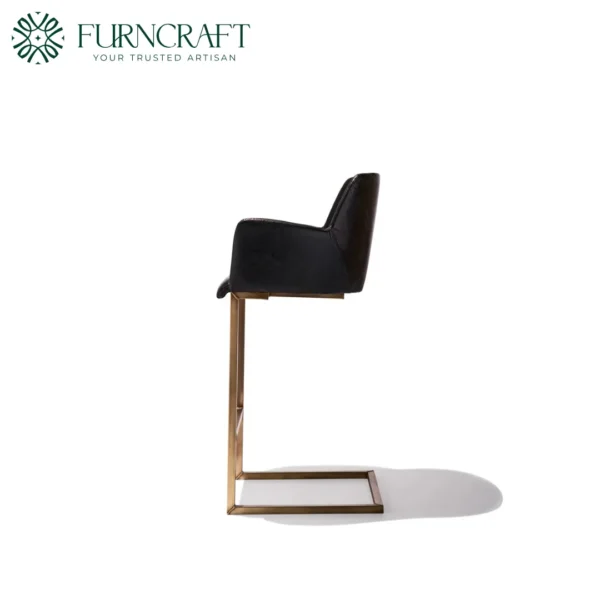 Clive Counter Stool Black Leather