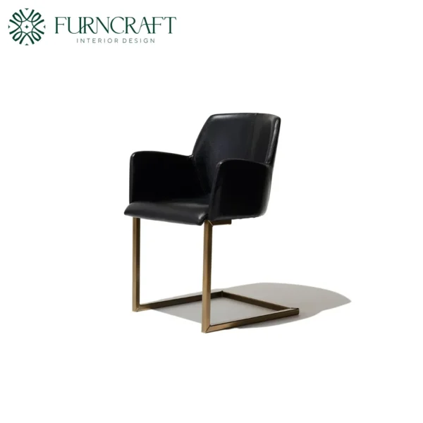 Furncraft Id Clive Leather Dining Chair Black