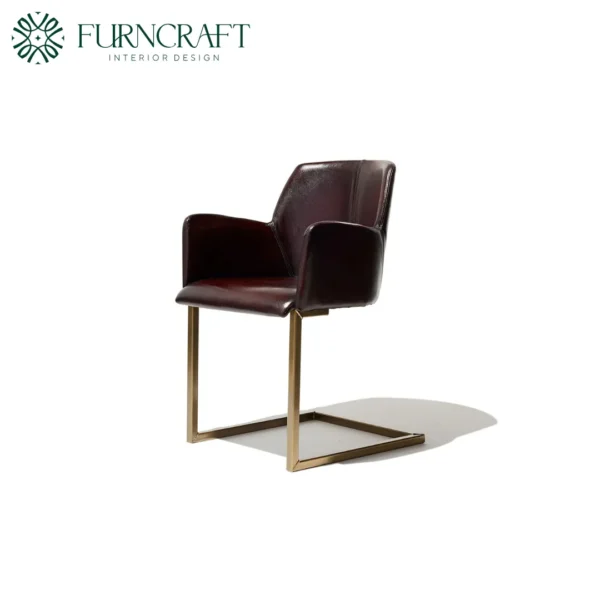 Furncraft Id Clive Leather Dining Chair Dark Brown