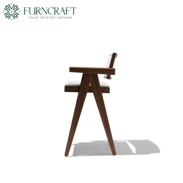 Compass Armchair Counter Stool White Boucle