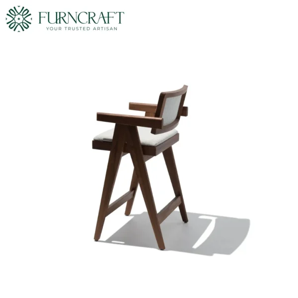 Compass Armchair Counter Stool White Boucle