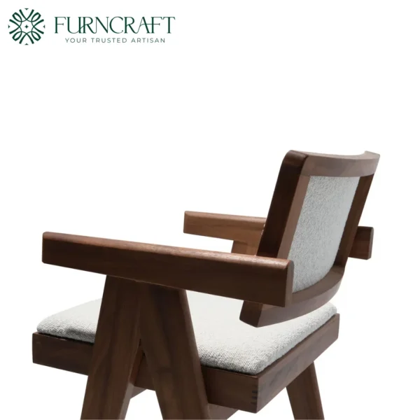 Compass Armchair Counter Stool White Boucle