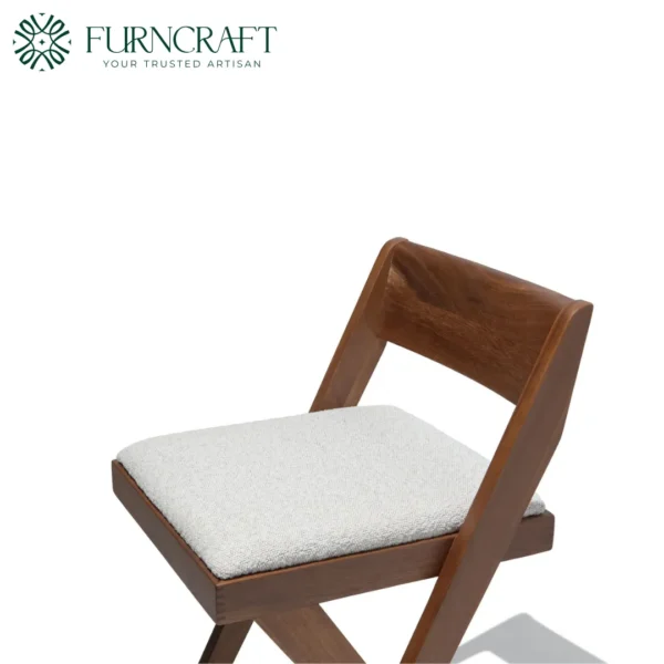 Compass Bar Stool White Boucle