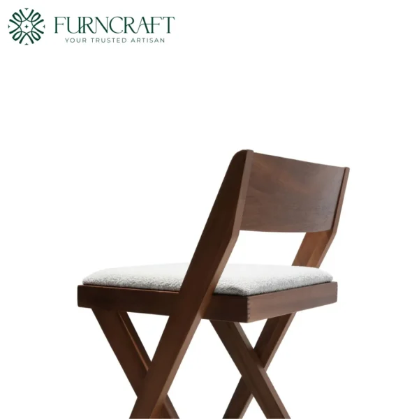 Compass Bar Stool White Boucle
