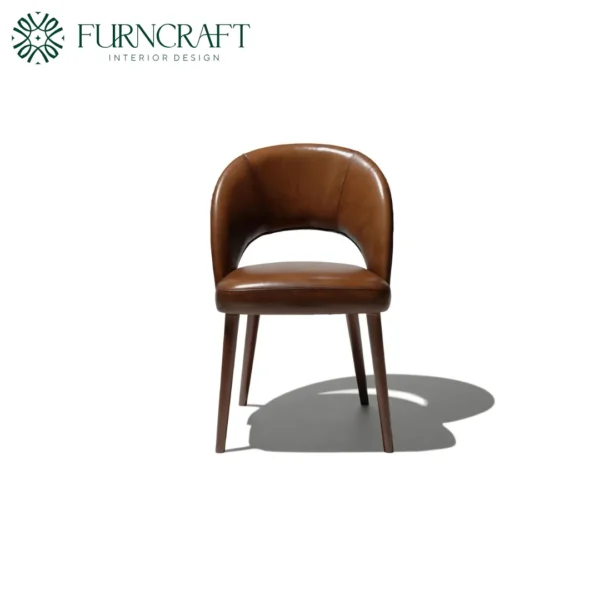 Dex Dining Chair Light Brown Leather - Image 2