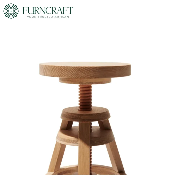Folk Adjustable Stool Milk Oak