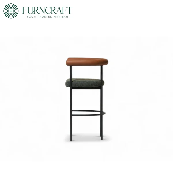 Grafton Green Boucle Bar Stool