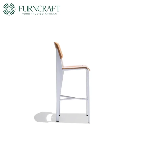 Jean Bar Stool Oak On White