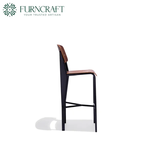 Jean Bar Stool Walnut On Black