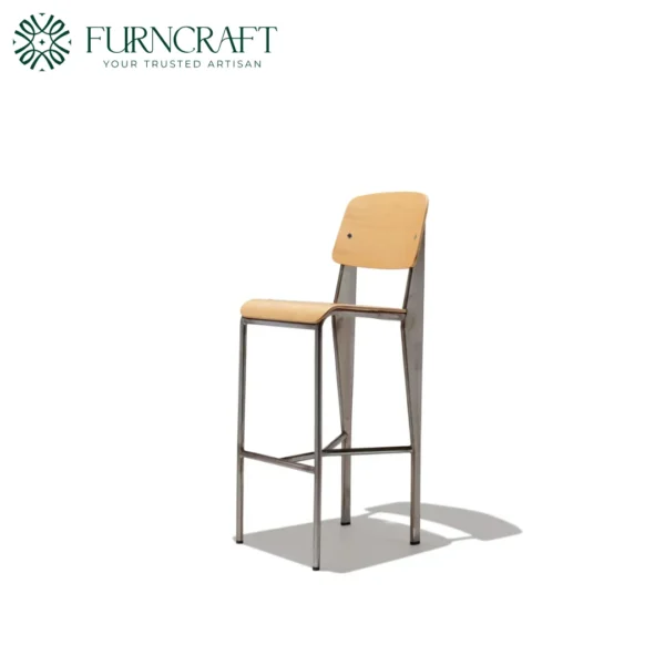 Jean Counter Stool Oak On Gunmetal