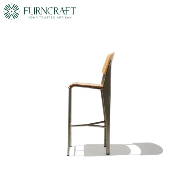 Jean Counter Stool Oak On Gunmetal