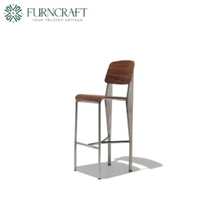 Jean Counter Stool Walnut On Gunmetal