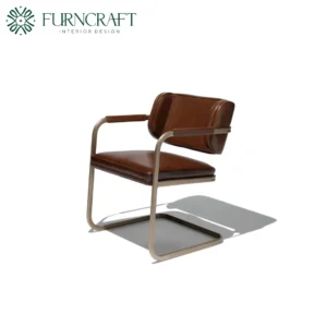 Jimmy Cooper Leather Lounge Chair Light Brown