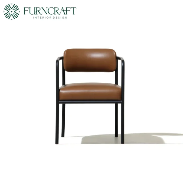 Lisbon Dining Chair Light Brown Leather - Image 2