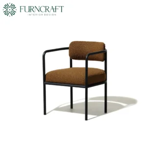 FURNCRAFT ID LISBON DINING CHAIR ORANGE BOUCLE