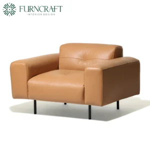 Milan Camel Brown Lounge Chair