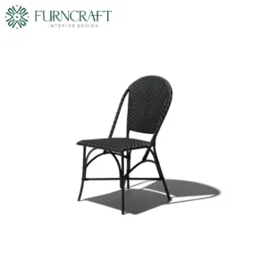 FURNCRAFT ID MONACO ALUMINUM DINING CHAIR BLACK (2)