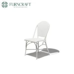 FURNCRAFT ID MONACO ALUMINUM DINING CHAIR WHITE (2)