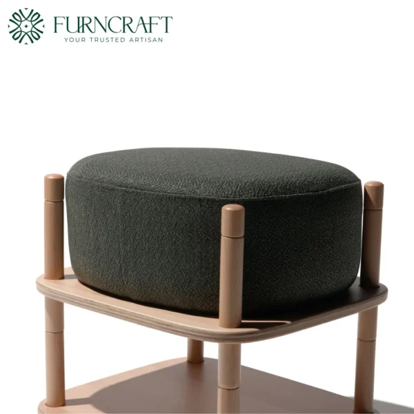 Puff Ottoman Dark Green With Riser