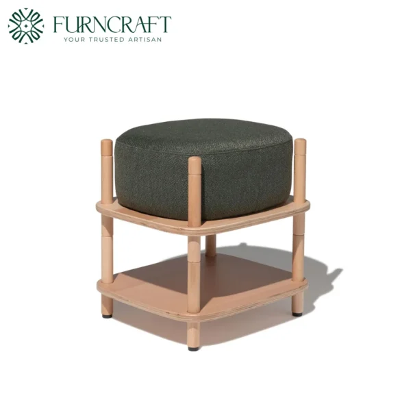 Puff Ottoman Dark Green With Riser