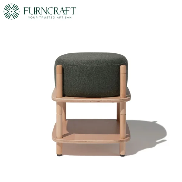 Puff Ottoman Dark Green With Riser