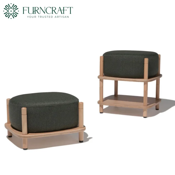 Puff Ottoman Dark Green With Riser