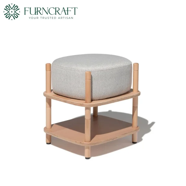 Puff Ottoman Light Grey With Riser