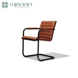 FURNCRAFT ID SABLE LEATHER ARMCHAIR MATTE CAMEL LEATHER