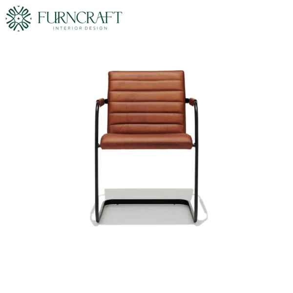 Sable Leather Armchair Matte Camel Leather - Image 2