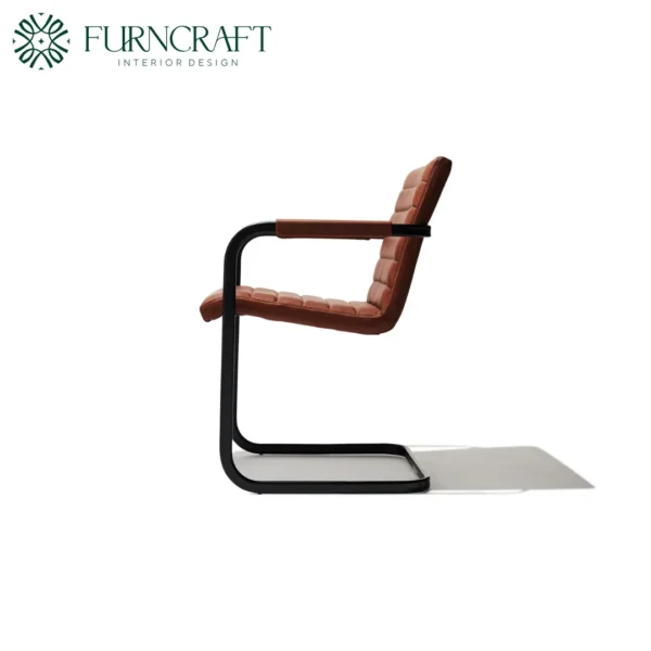 Sable Leather Armchair Matte Camel Leather - Image 3
